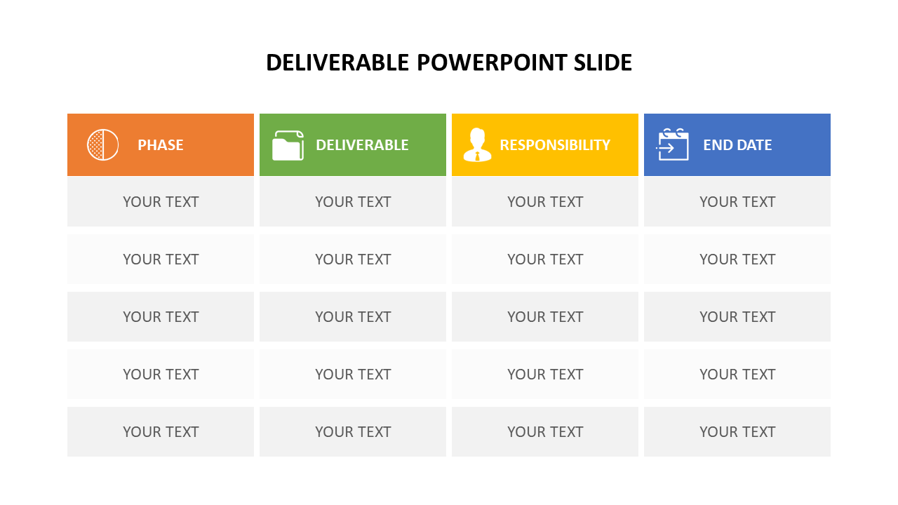 deliverable PowerPoint slide